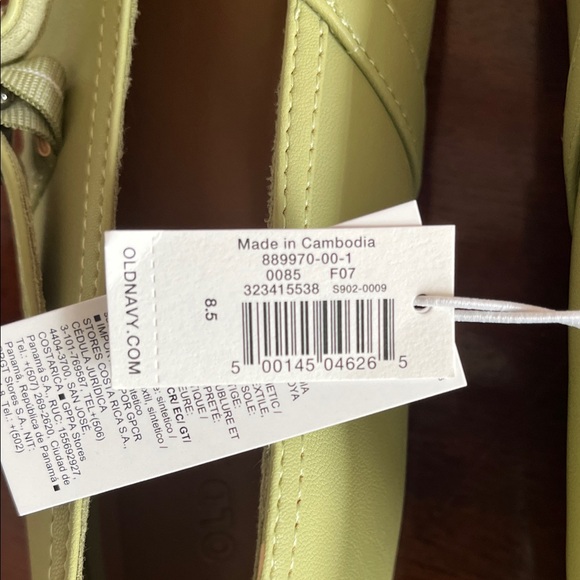 Old Navy Sage Green Mary Jane Flats with Buckle Strap - Picture 4 of 4